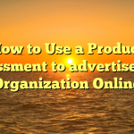 How to Use a Product Assessment to advertise Your Organization Online