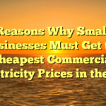 Reasons Why Small Businesses Must Get the Cheapest Commercial Electricity Prices in the UK