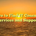 Where to Find IT Consulting Services and Support